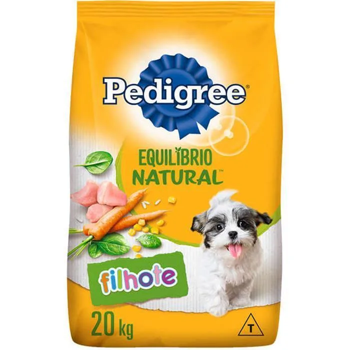 Pedigree Cães Filhotes Equilíbrio Natural Raça Pequena 20Kg