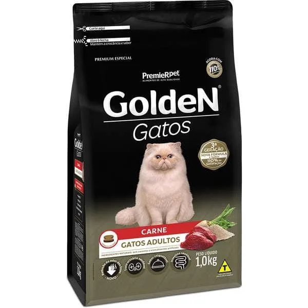 Golden Gatos Adultos Carne 10Kg