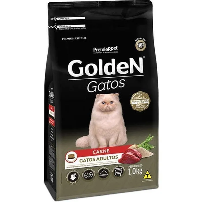 Golden Gatos Adultos Carne 1Kg