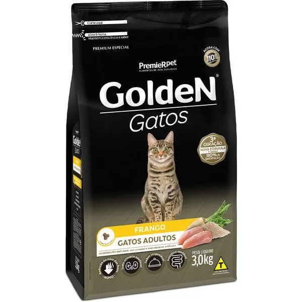 Golden Gatos Adultos Frango 3Kg