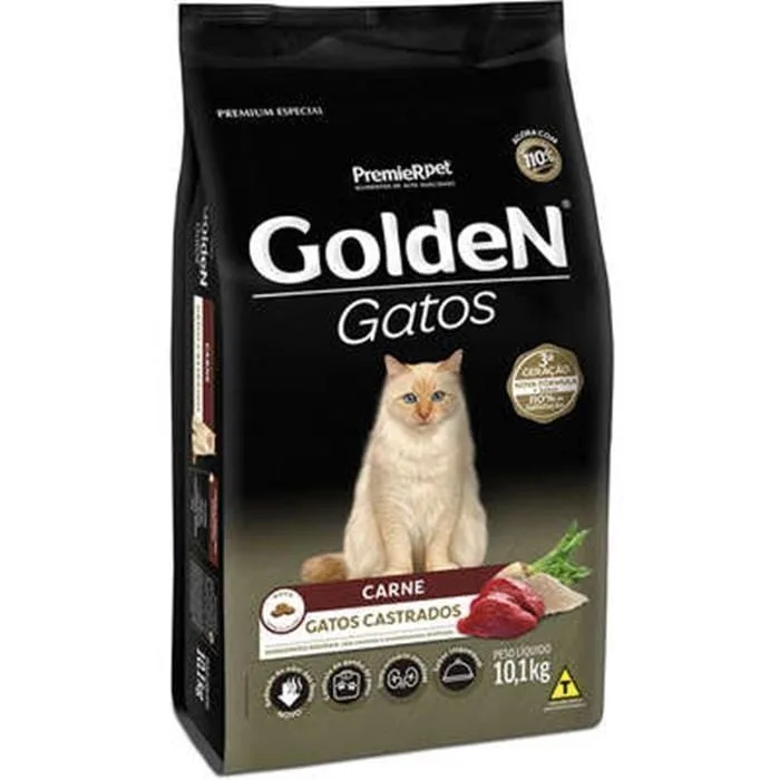 Golden Gatos Castrados Carne 10Kg