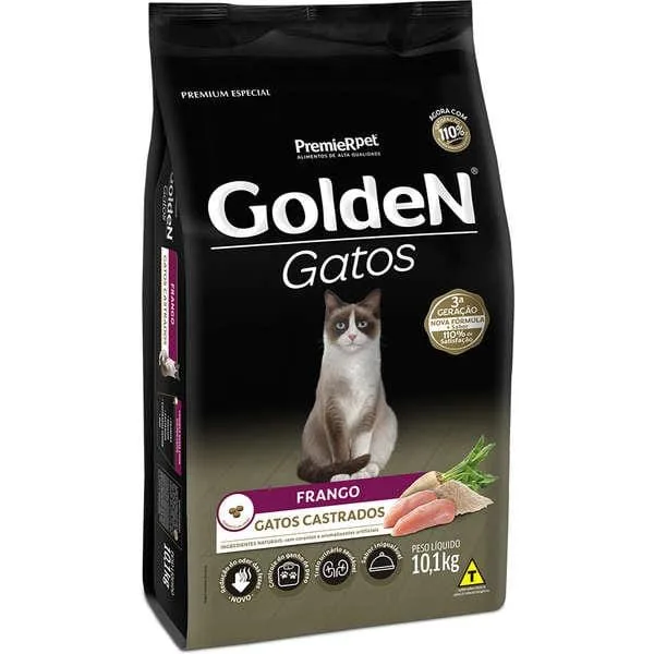 Golden Gatos Castrados Frango 10Kg