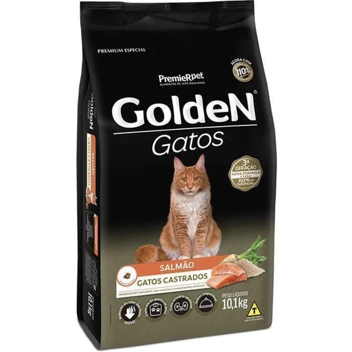 Golden Gatos Castrados Salmão 10Kg