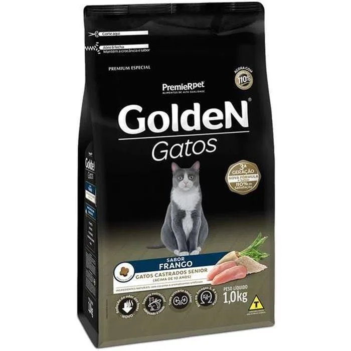 Golden Gatos Castrados Sênior 1Kg