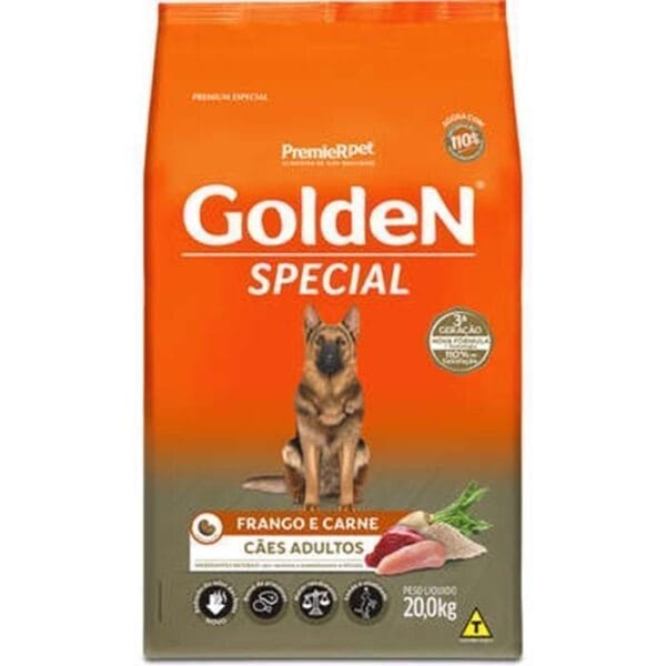 Golden Special Cães Adultos Frango E Carne 20Kg