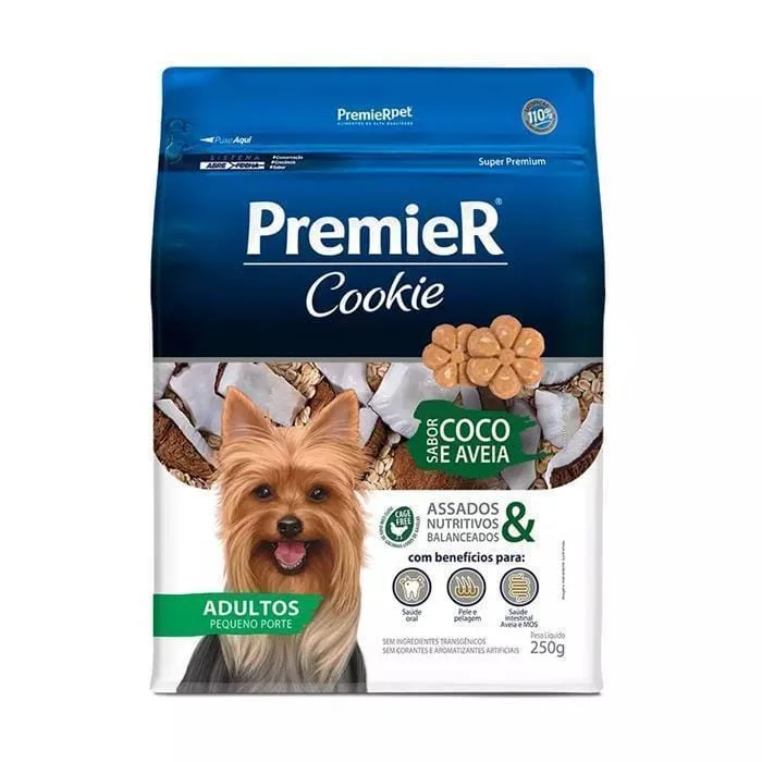 Premier Cookie Adulto Raça Pequena Coco E Aveia 250G