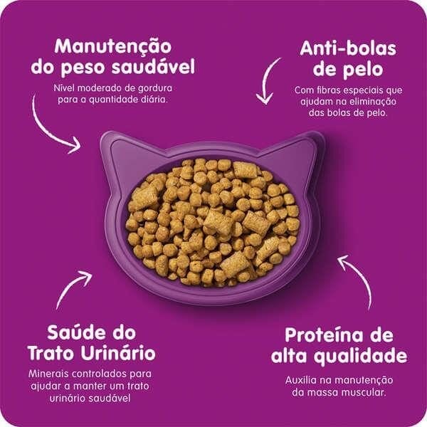Whiskas Gatos Adultos Castrados Carne 1Kg