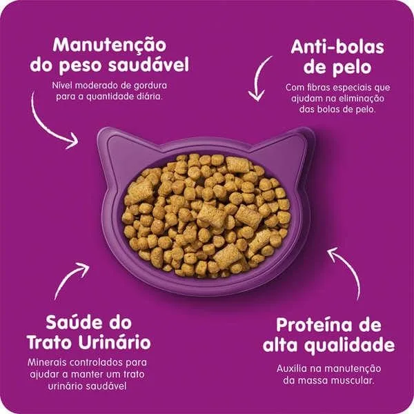 Whiskas Gatos Adultos Castrados Carne 3Kg