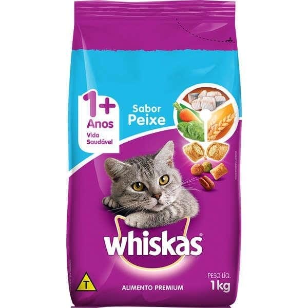 Whiskas Gatos Adultos Peixe 1Kg