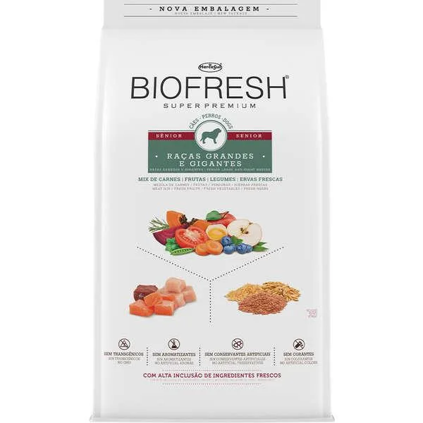Biofresh Cães Adultos Sênior Raça Grande E Gigante 15Kg