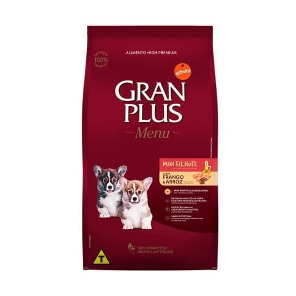 Granplus Cães Filhotes Raça Pequena Frango E Arroz 3Kg