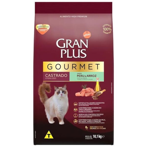Granplus Gourmet Gatos Adultos Castrados Peru E Arroz 3Kg