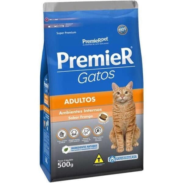 Premier Gatos Adultos Frango 500G
