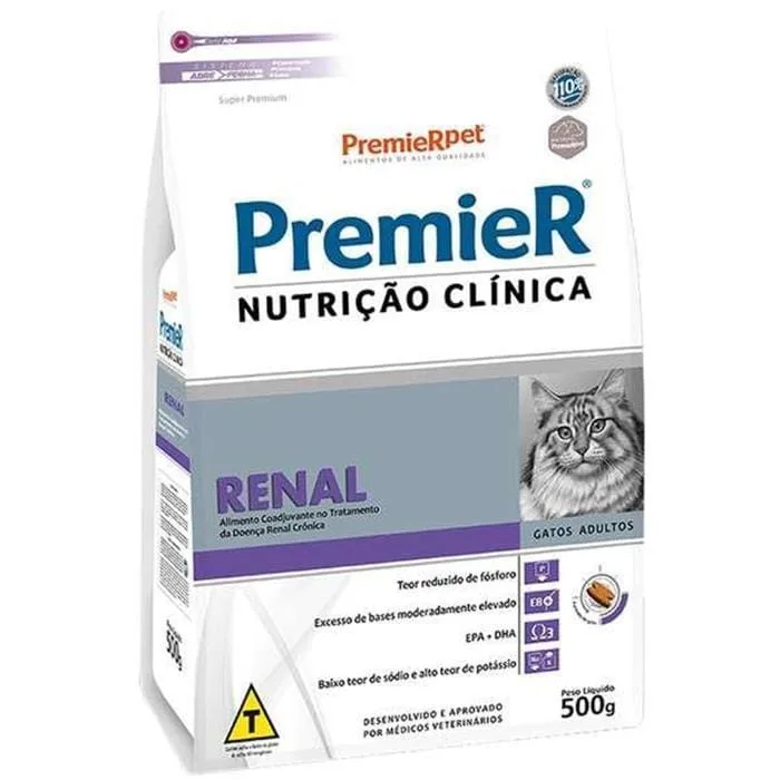 Premier Nutrição Clínica Gatos Adultos Renal 500G
