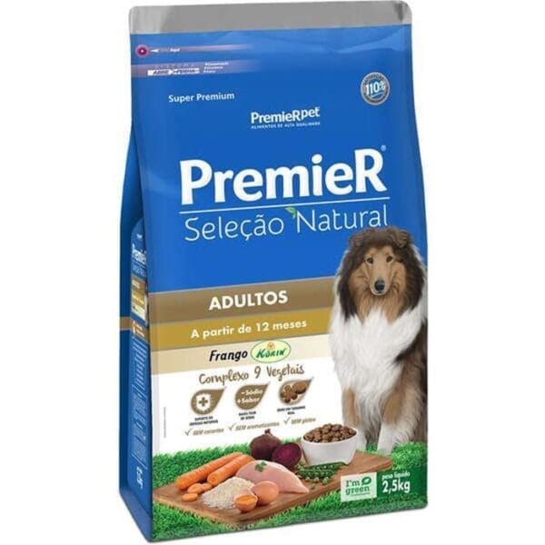 Premier Seleção Natural Cães Adultos Frango 2,5Kg