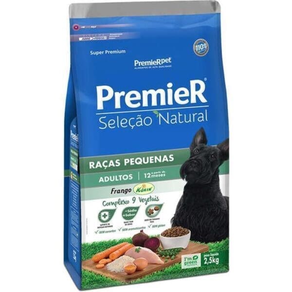 Premier Seleção Natural Cães Adultos Raça Pequena Frango 2,5Kg