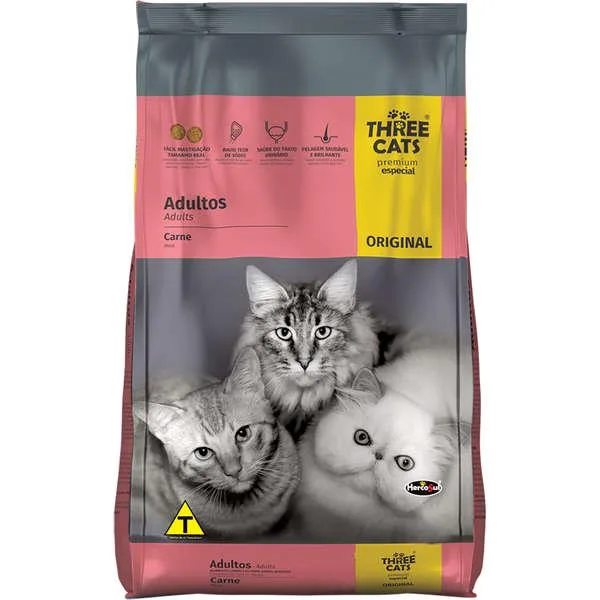 Three Cats Original Adultos Carne 10Kg