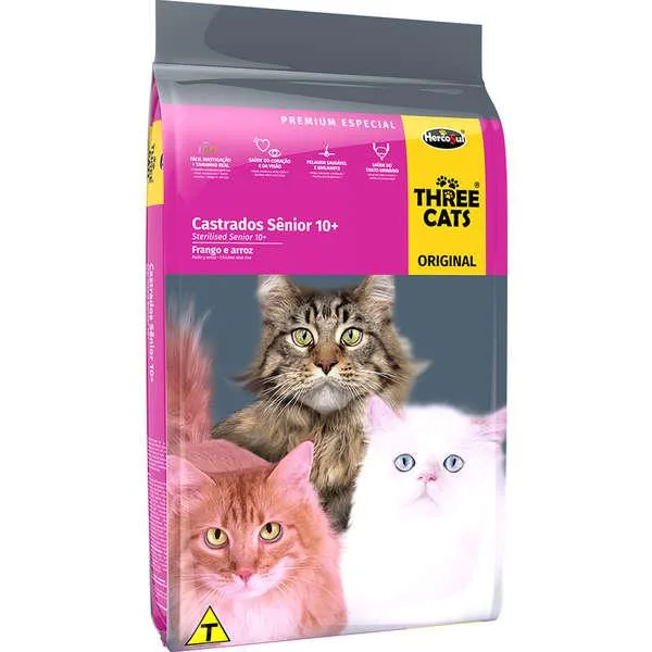Three Cats Original Sênior 3Kg - Agropecuária Fenix