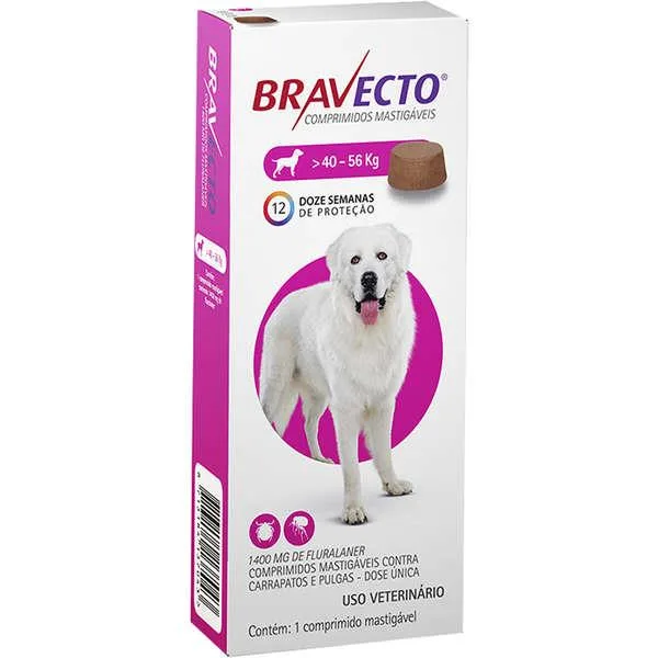 Bravecto Cães Oral 40 A 56Kg