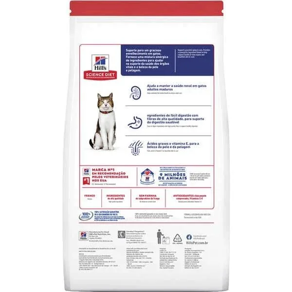 Hills Gatos Adultos 7+ Sênior 6Kg