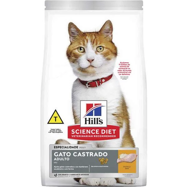 Hills Gatos Adultos Castrados Frango 6Kg
