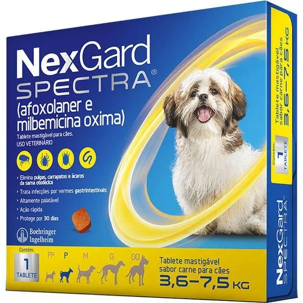 Nexgard Spectra Cães 3,6 A 7,5Kg