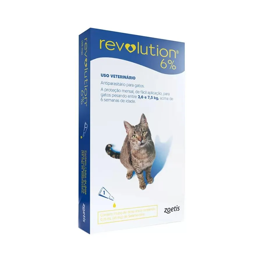 Revolution Gatos 2.6 A 7.5Kg - Caixa 3 Unidades