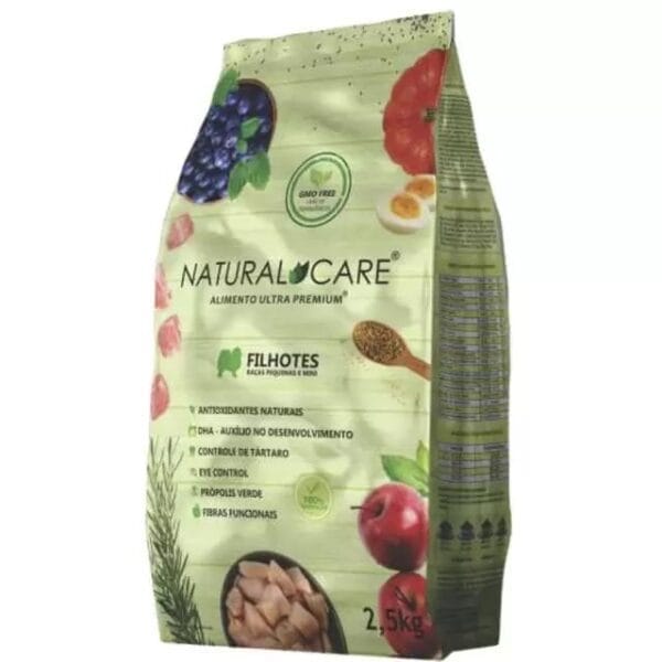 Ração Natural Care Cães Filhote Mini Pequena 2,5Kg