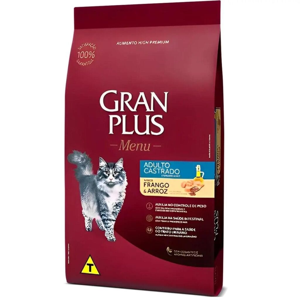 Granplus Gatos Adultos Castrados Frango E Arroz Individual 10Kg