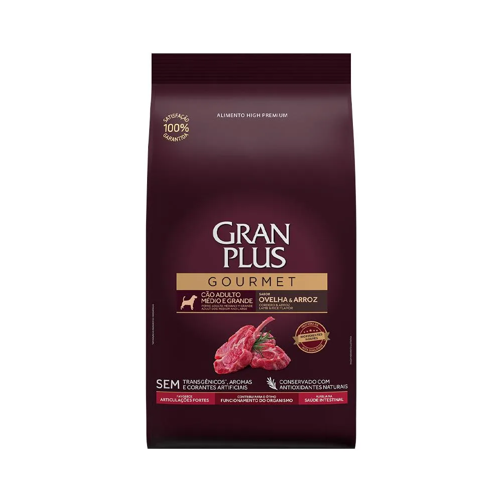 Granplus Gourmet Cães Adultos Ovelha 15Kg
